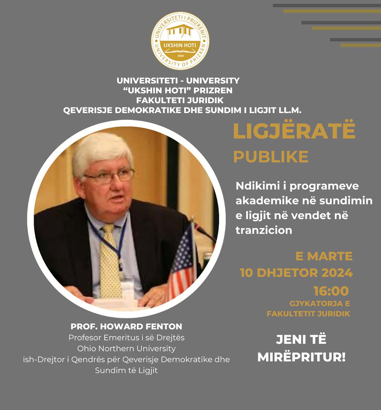 Prof. Howard Fenton ligjerate - 1